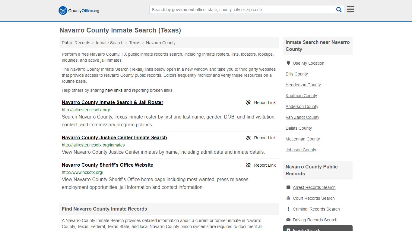 Inmate Search - Navarro County, TX (Inmate Rosters & Locators)