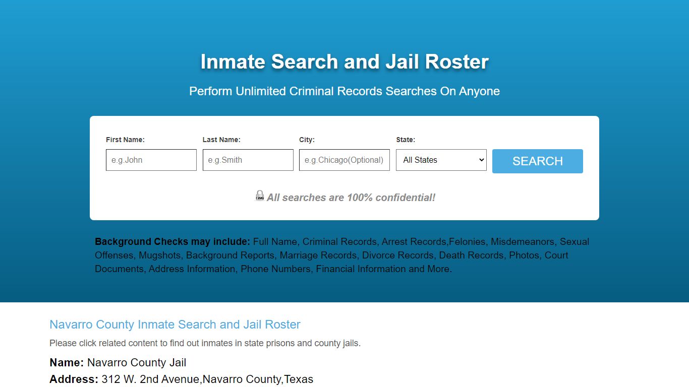 Navarro County Inmate Search and Jail Roster